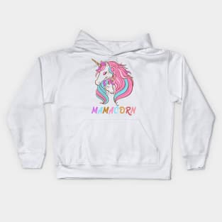 Cute Funny Mamacorn Unicorn Mama - Mother's Day Kids Hoodie